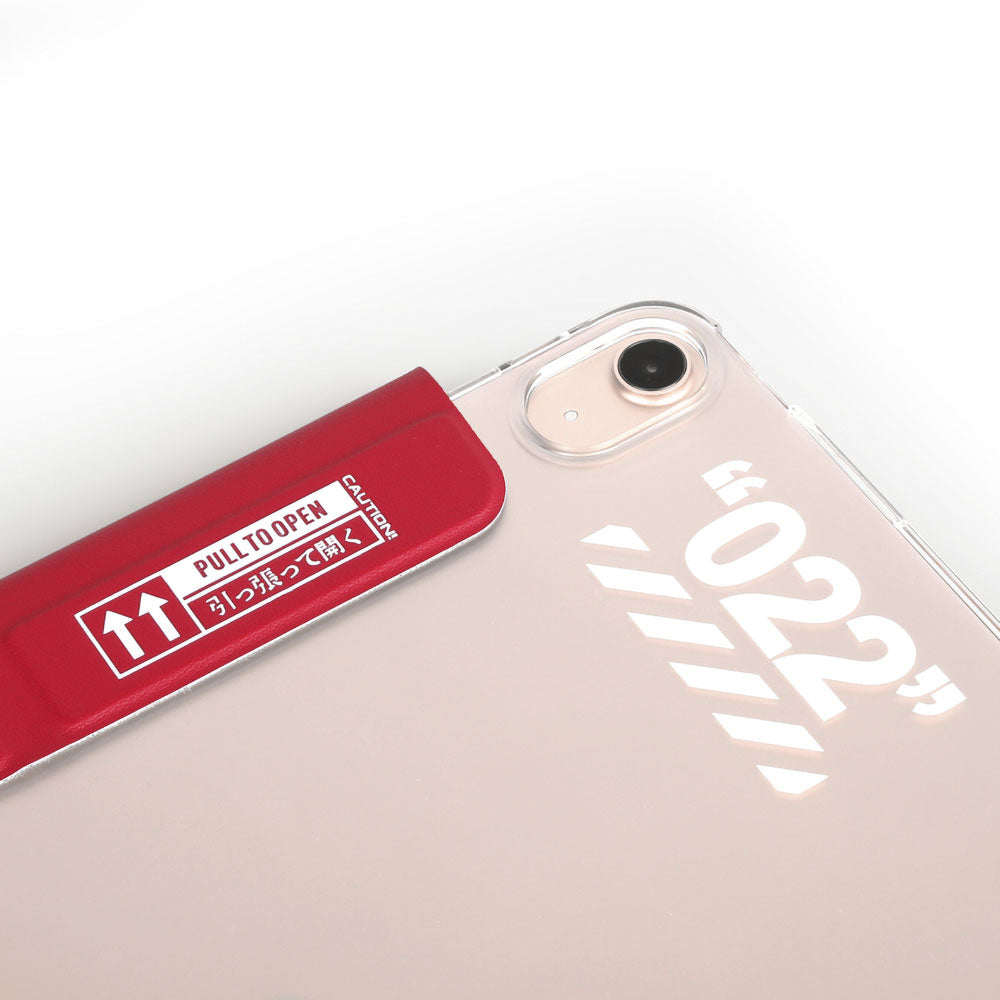 Apple iPad Air 10.9 2020 (4.Nesil) Kılıf SkinArma Kalemlikli Arkası Şeffaf Standlı Magnetik Taihi Sora Kılıf Kırmızı