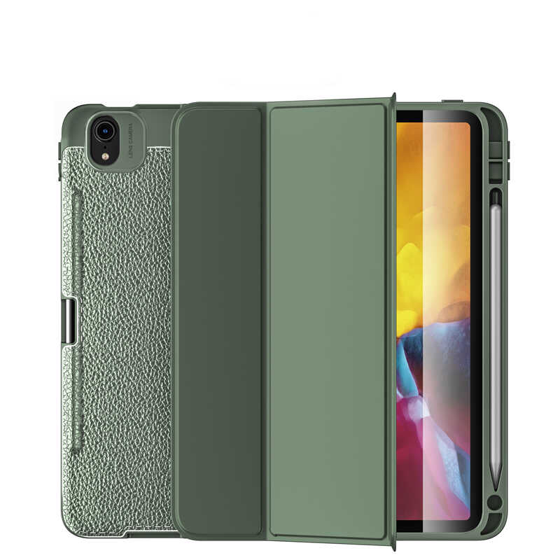 Apple iPad Air 10.9 2022 (5.Nesil) Kılıf Wlons Tablet Kılıf Koyu Yeşil