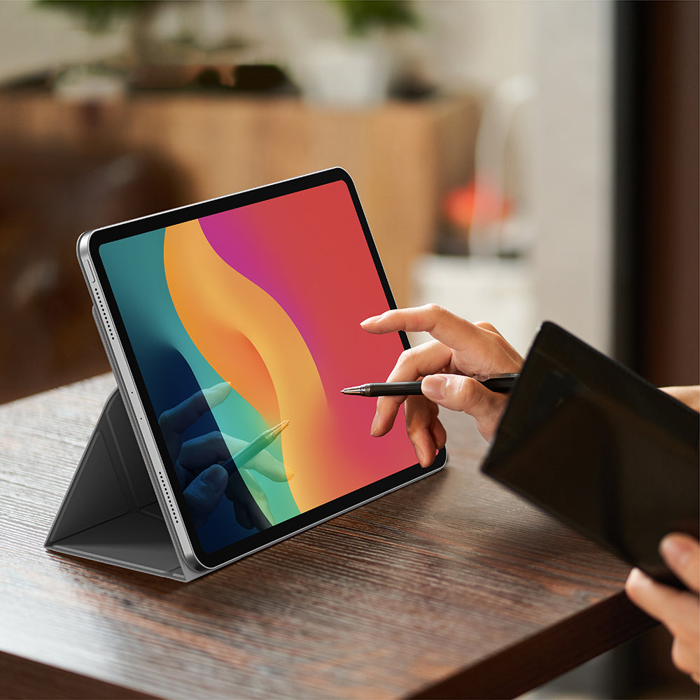 Apple iPad Air 11 2024 Amazingthing Matte Pro Mag Folio Katlanabilir Magnetik Standlı Kılıf Mavi