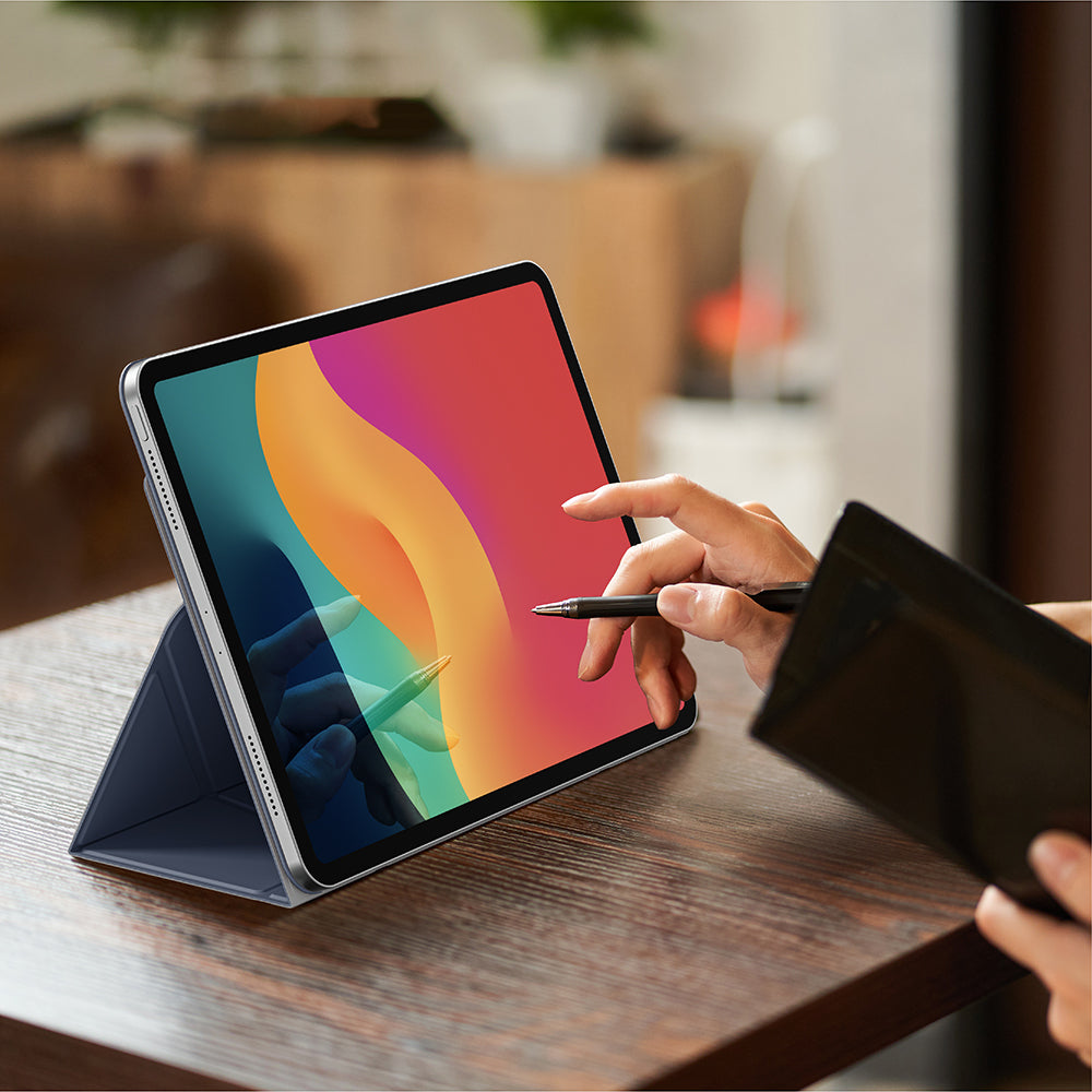 Apple iPad Air 11 2024 Amazingthing Matte Pro Mag Folio Katlanabilir Magnetik Standlı Kılıf Mavi