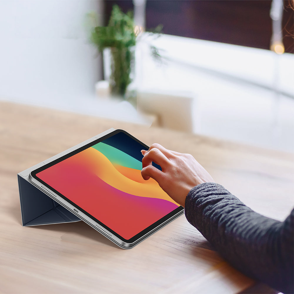 Apple iPad Air 11 2024 Amazingthing Matte Pro Mag Folio Katlanabilir Magnetik Standlı Kılıf Pembe