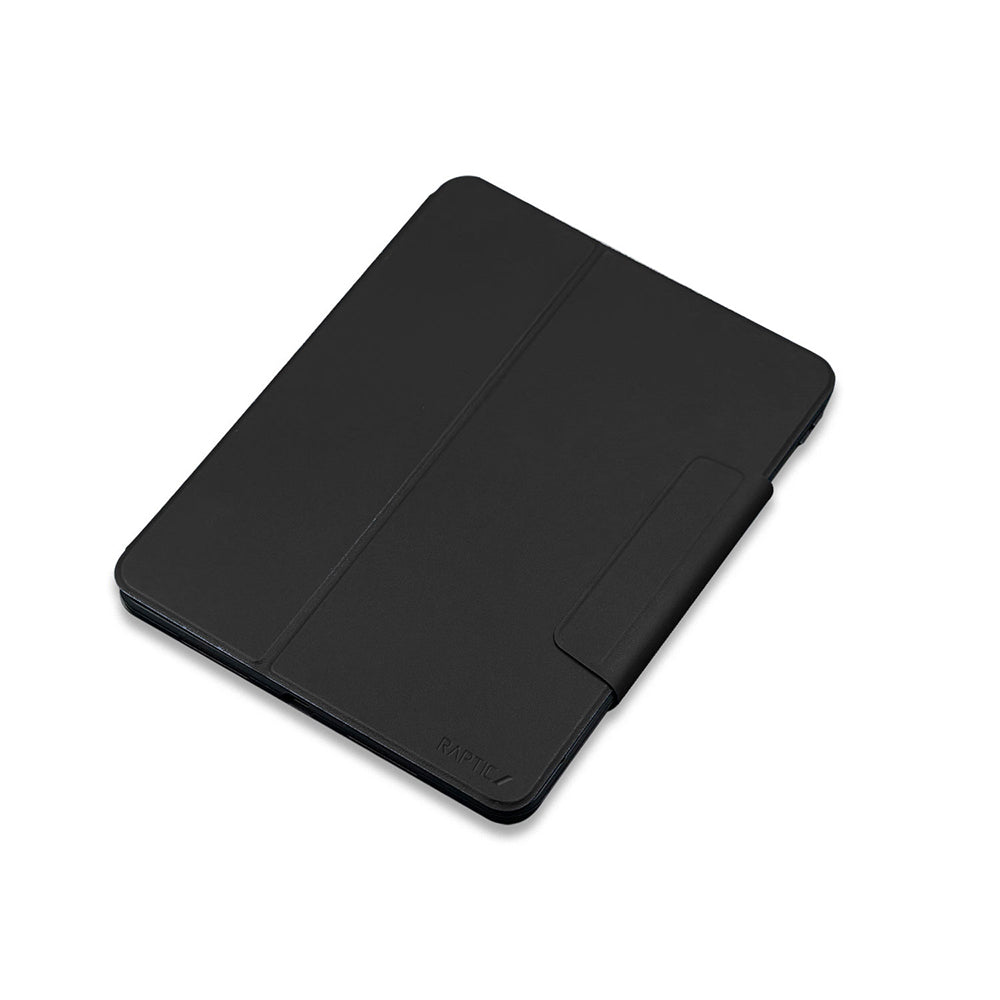 Apple iPad Air 11 2024 Raptic Spin Detachable Folio PU Ayrılabilir Kalem Bölmeli Standlı Kılıf Siyah
