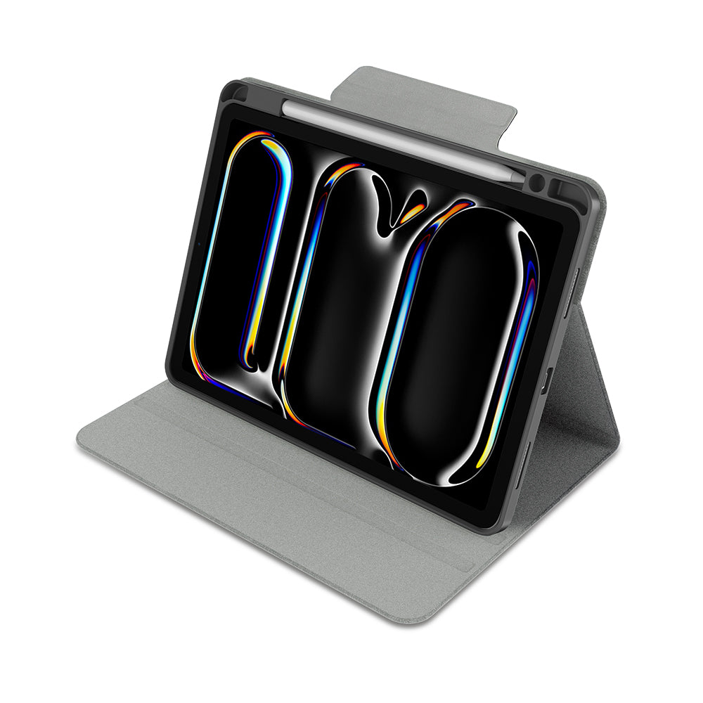 Apple iPad Air 11 2024 Raptic Spin Detachable Folio PU Ayrılabilir Kalem Bölmeli Standlı Kılıf Lacivert