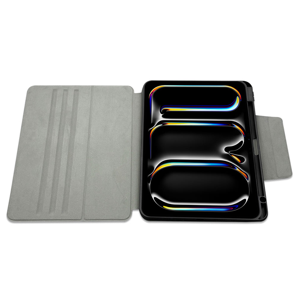 Apple iPad Air 11 2024 Raptic Spin Detachable Folio PU Ayrılabilir Kalem Bölmeli Standlı Kılıf Lacivert