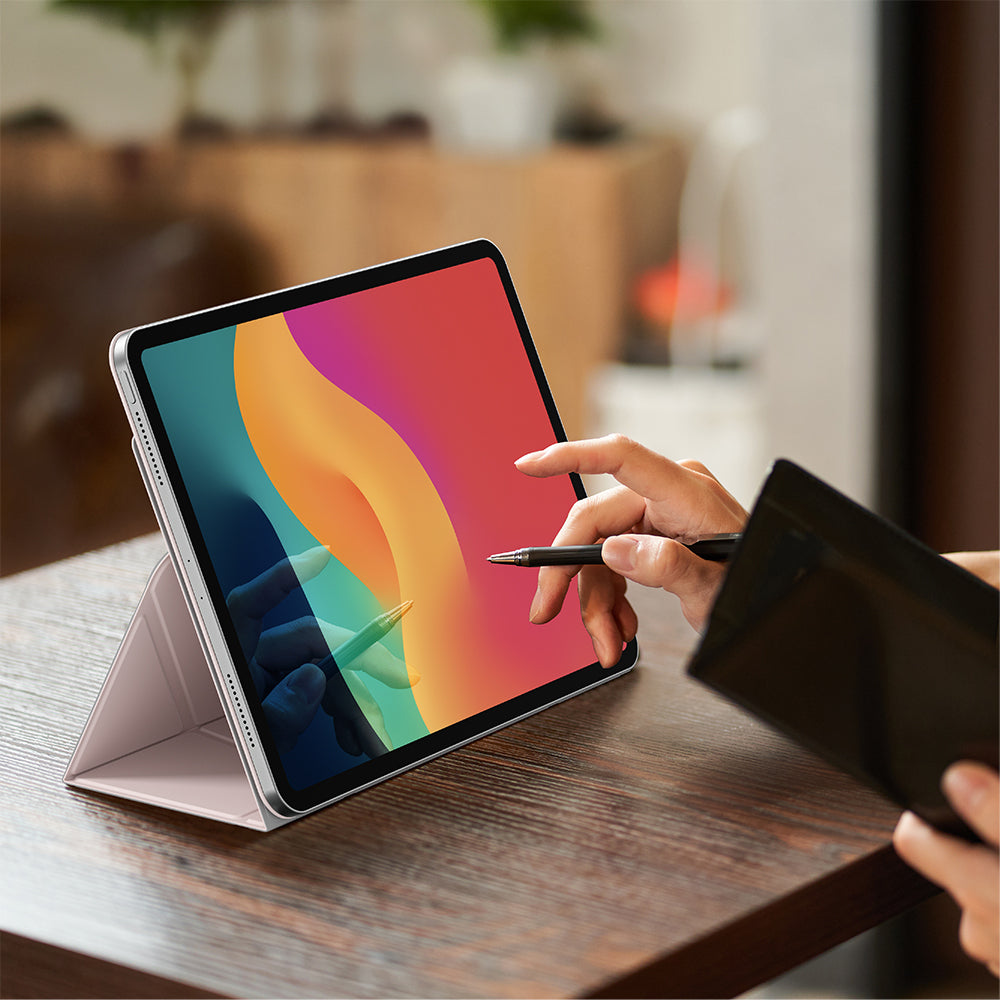 Apple iPad Air 11 2025 M3 Amazingthing Matte Pro Mag Folio Katlanabilir Magnetik Standlı Kılıf Mavi