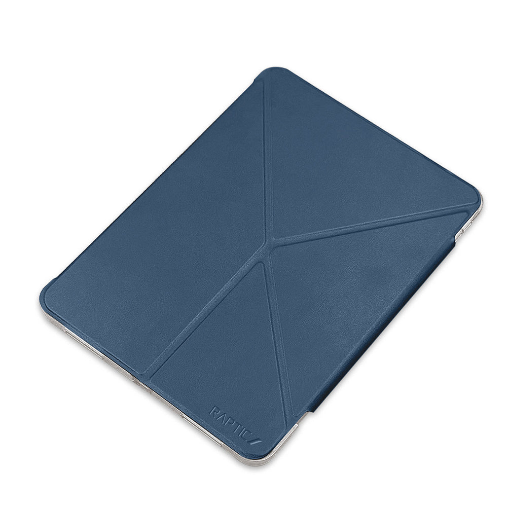 Apple iPad Air 11 2025 M3 Raptic Clear Folio Airbagli Şeffaf Kapaklı Katlanabilir Standlı Kılıf Lacivert