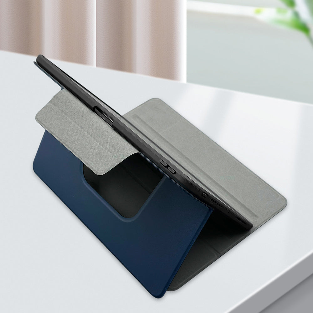 Apple iPad Air 11 2025 M3 Raptic Spin Detachable Folio PU Ayrılabilir Kalem Bölmeli Standlı Kılıf Siyah