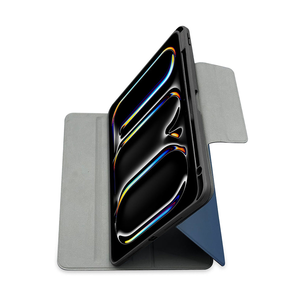 Apple iPad Air 11 2025 M3 Raptic Spin Detachable Folio PU Ayrılabilir Kalem Bölmeli Standlı Kılıf Siyah