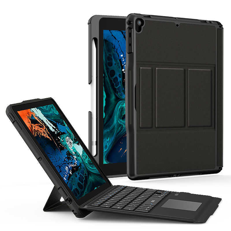 Apple iPad Air 11 2025 M3 Wiwu Keyboard Folio Kablosuz Klavyeli Kılıf Siyah