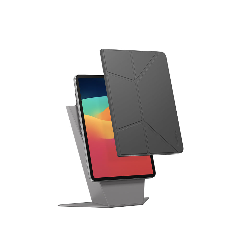 Apple iPad Air 13 2024 Amazingthing Matte Pro Mag Folio Katlanabilir Magnetik Standlı Kılıf Siyah