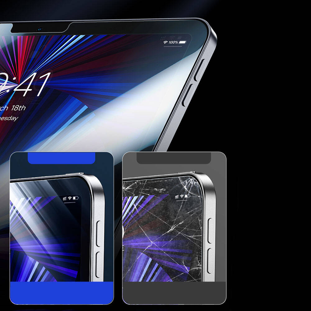 Apple iPad Air 13 2024 Benks OKR Glass Warrior HD Parlak Ekran Koruyucu Şeffaf