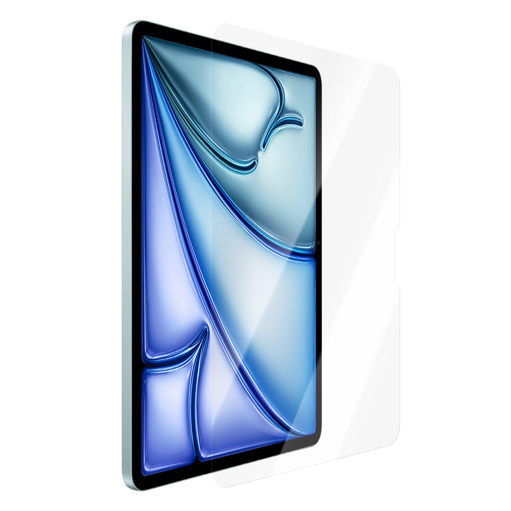 Apple iPad Air 13 2024 CaseWorld Steel Shield Serisi Temperli Cam Ekran Koruyucu + Uygulama Aparatı Şeffaf