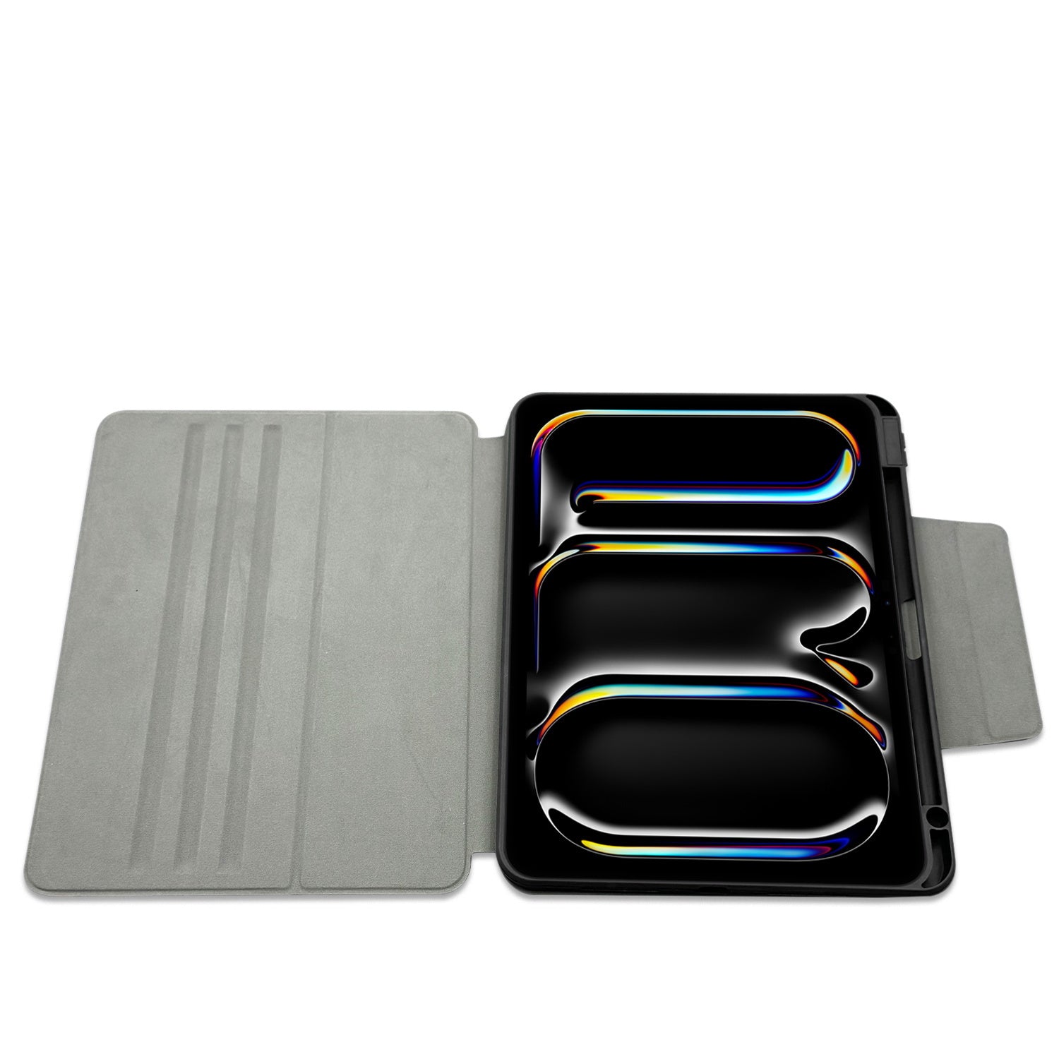 Apple iPad Air 13 2024 Raptic Spin Detachable Folio PU Ayrılabilir Kalem Bölmeli Standlı Kılıf Siyah