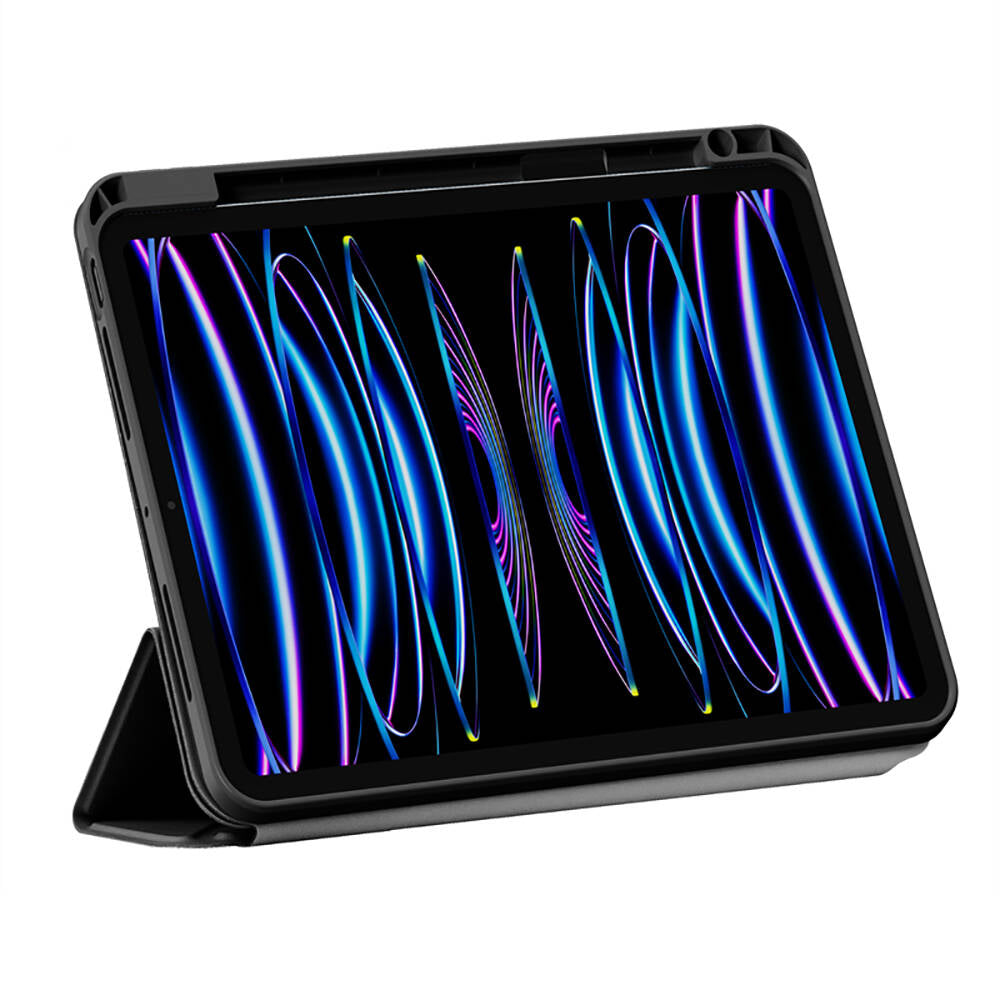 Apple iPad Air 13 2025 M3 Wiwu 360° Dönebilen Standlı Magnetik Koruyucu Tablet Kılıfı Gri