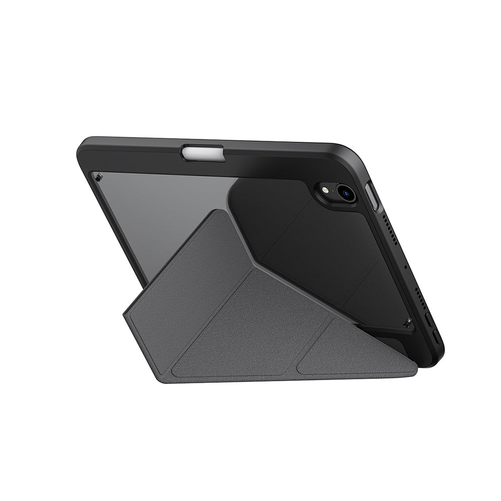 Apple iPad Mini 2024 (7.Nesil) Kılıf Skinarma Desenli Airbag Tasarımlı Standlı Spunk Kapak Koyu Yeşil