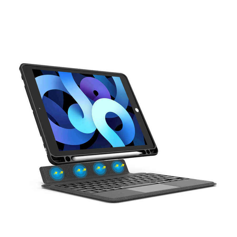Apple iPad Pro 10.5 (7.Nesil) Wiwu Mag Touch Klavyeli Standlı Kılıf Siyah