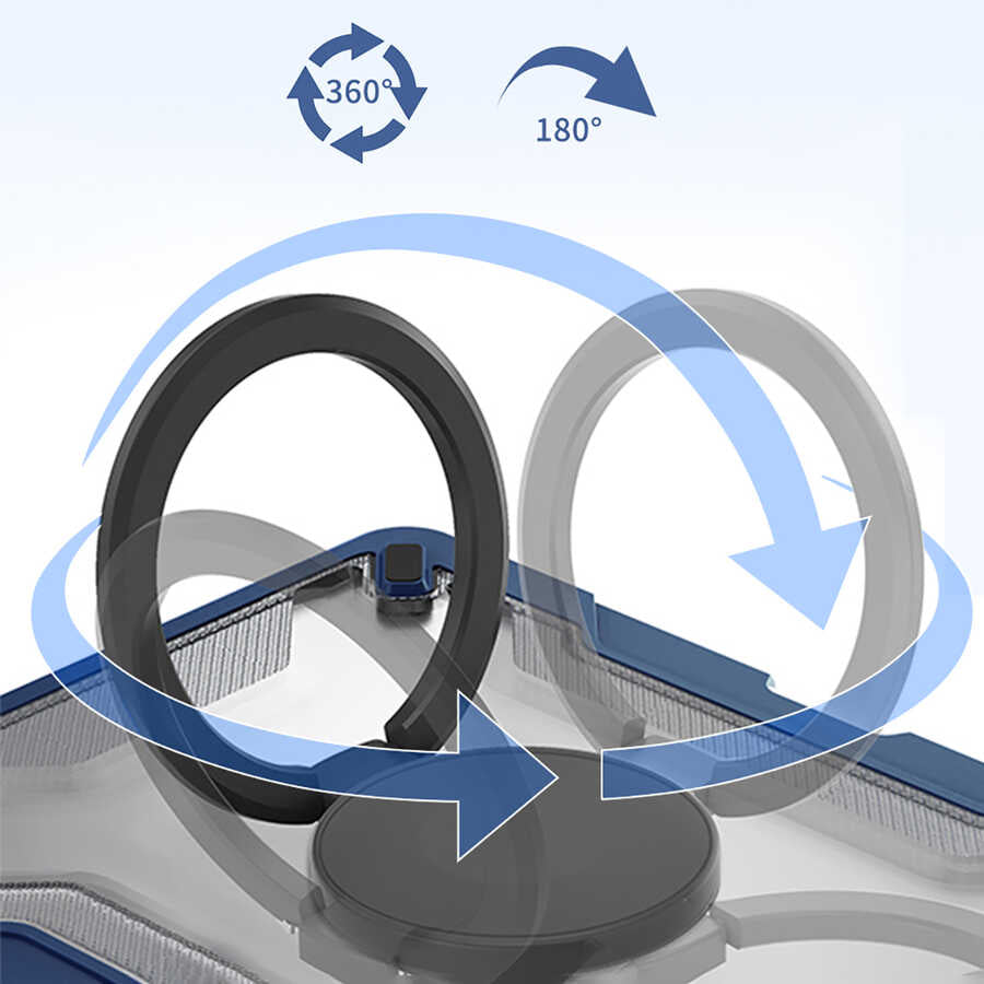 Apple iPad Pro 10.5 (7.Nesil) Wiwu Mecha Dönebilen Standlı Tablet Kılıfı Siyah