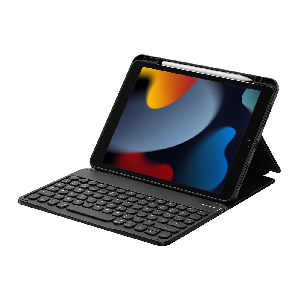 Apple iPad Pro 10.5 (7.Nesil) Wiwu Protective Gizli Kalem Bölmeli Klavyeli Kılıf Mavi