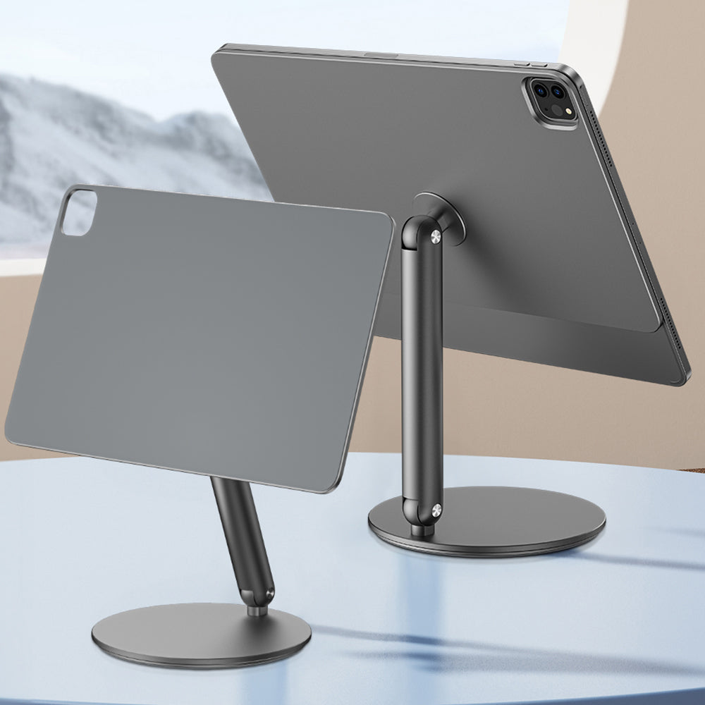 Apple iPad Pro 11 2018 Wiwu ZM-310 360 Derece Dönebilen Magnetik Başlıklı Tablet Standı Gri