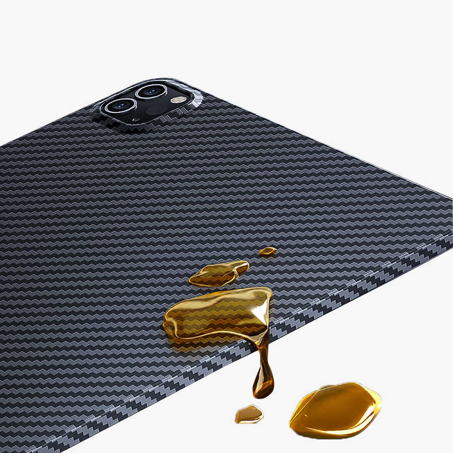 Apple iPad Pro 11 2020 (2.Nesil) Kılıf Benks Essential Kevlar Karbon Fiber Kapak Siyah