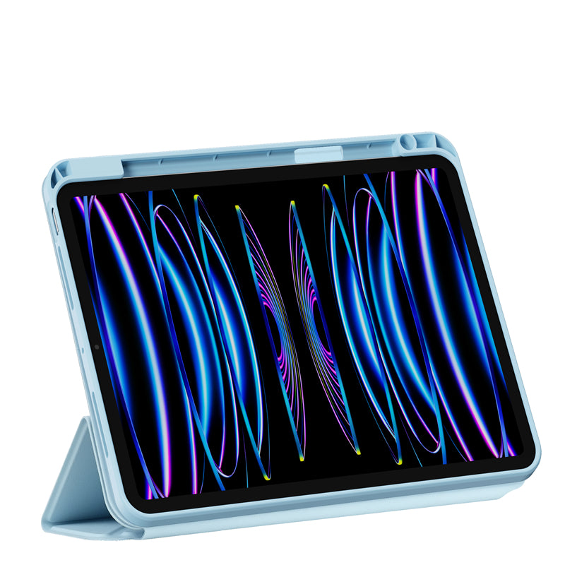 Apple iPad Pro 11 2020 (2.Nesil) Wiwu 360° Dönebilen Standlı Magnetik Koruyucu Tablet Kılıfı Pembe