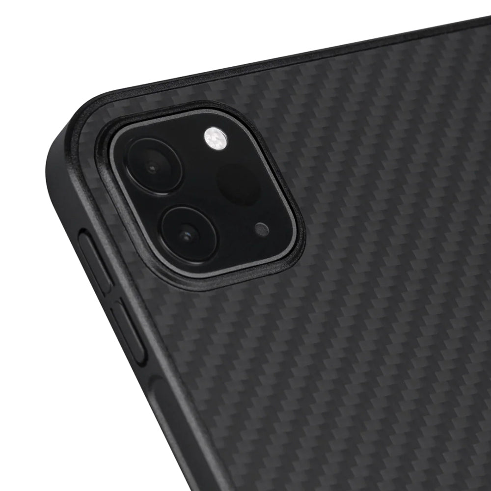 Apple iPad Pro 11 2021 (3.Nesil) Kılıf Aramid Fiber Pitaka Ultra-Slim Classic Serisi Tablet Kapak Mavi