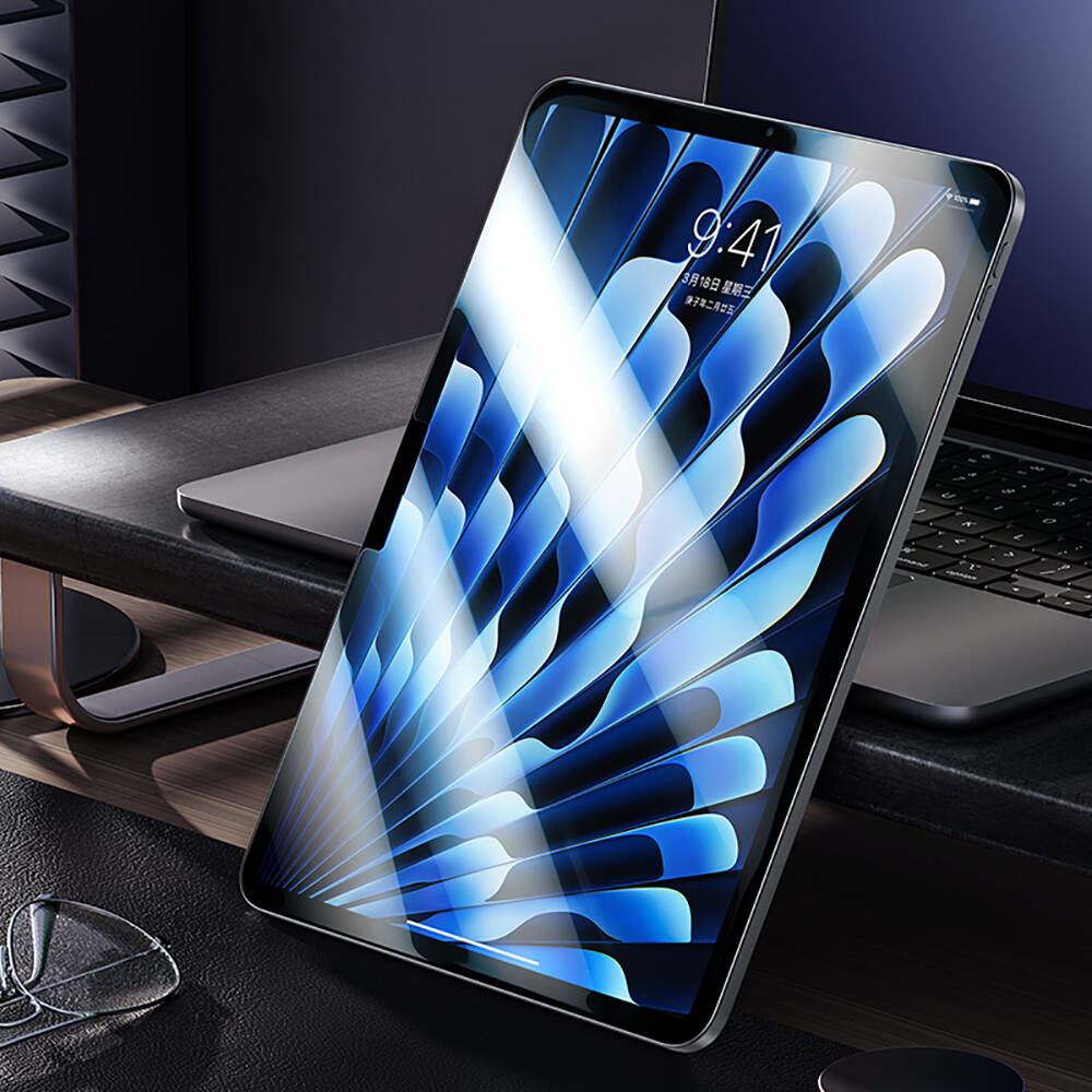 Apple iPad Pro 11 2024 Benks King Kong Eğimli Kenar Oleofobik Özellikli Temperli Cam Ekran Koruyucu Şeffaf