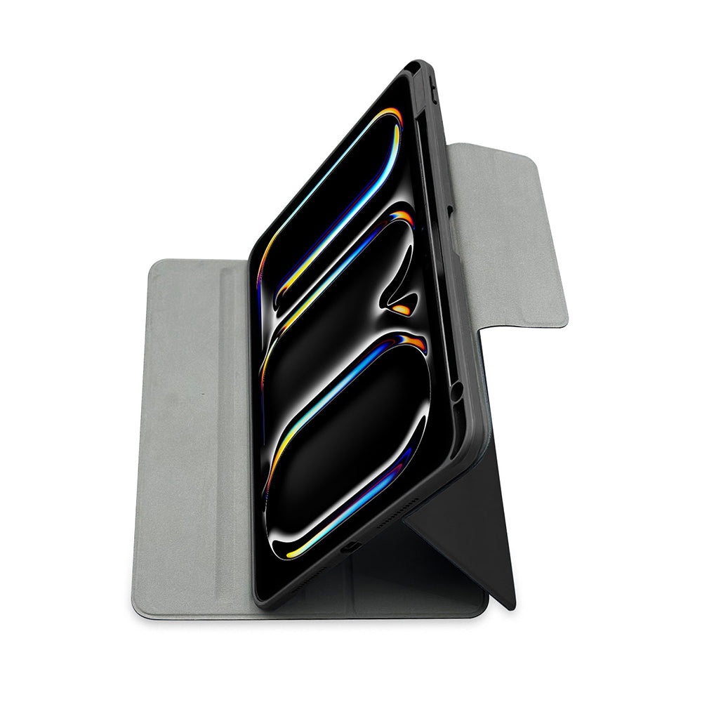 Apple iPad Pro 11 2024 Raptic Spin Detachable Folio PU Ayrılabilir Kalem Bölmeli Standlı Kılıf Lacivert