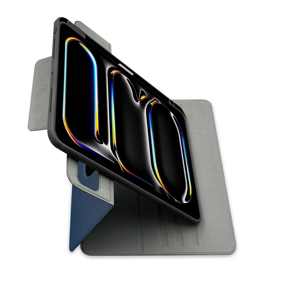 Apple iPad Pro 11 2024 Raptic Spin Detachable Folio PU Ayrılabilir Kalem Bölmeli Standlı Kılıf Siyah