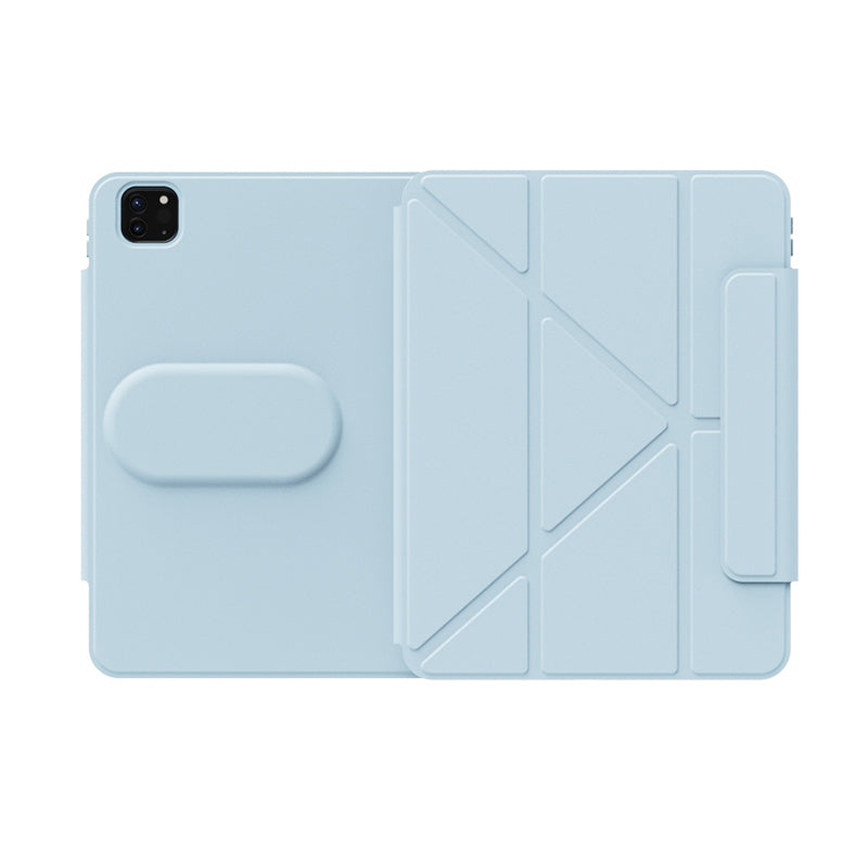 Apple iPad Pro 11 2024 Wiwu 360° Dönebilen Standlı Magnetik Koruyucu Tablet Kılıfı Gri