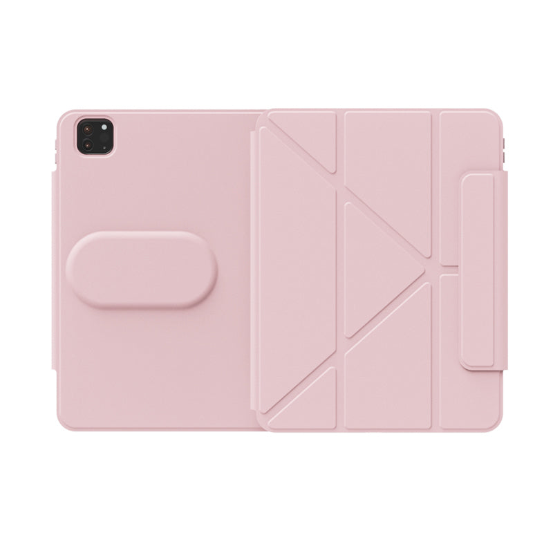 Apple iPad Pro 11 2024 Wiwu 360° Dönebilen Standlı Magnetik Koruyucu Tablet Kılıfı Mavi Açık