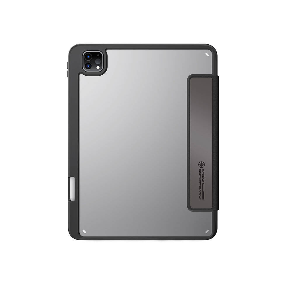 Apple iPad Pro 11 2025 M5 Kılıf SkinArma Holografik Tasarımlı Arkası Şeffaf Çıkarılabilir Magnetik Kira Kobai Kılıf Füme