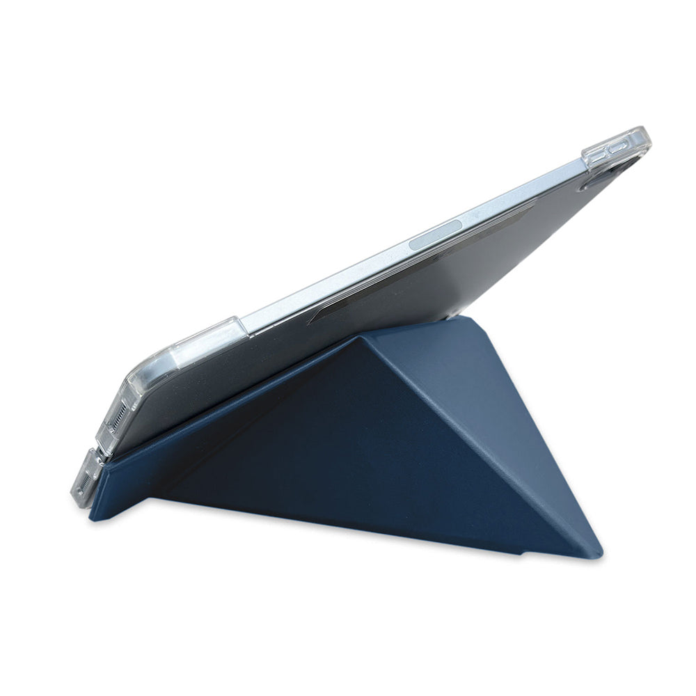 Apple iPad Pro 11 2025 M5 Raptic Clear Folio Airbagli Şeffaf Kapaklı Katlanabilir Standlı Kılıf Siyah