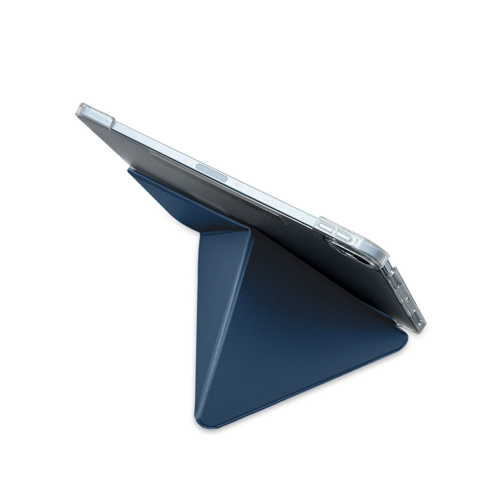 Apple iPad Pro 11 2025 M5 Raptic Clear Folio Airbagli Şeffaf Kapaklı Katlanabilir Standlı Kılıf Siyah