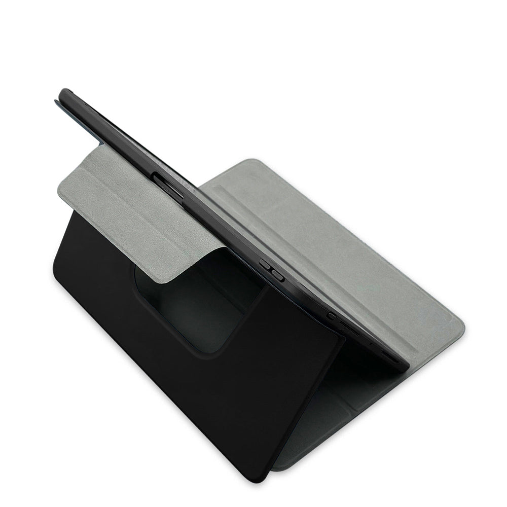 Apple iPad Pro 11 2025 M5 Raptic Spin Detachable Folio PU Ayrılabilir Kalem Bölmeli Standlı Kılıf Siyah