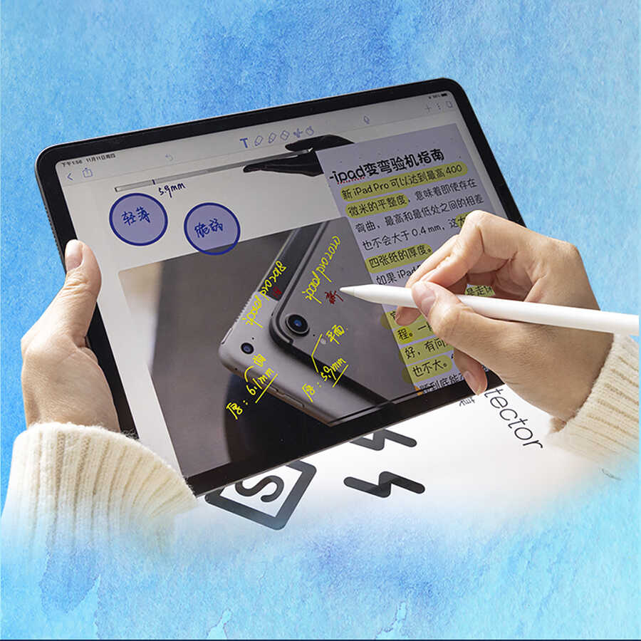 Apple iPad Pro 12.9 2018 (3.Nesil) Wiwu Removable Mıknatıslı Ekran Koruyucu Siyah