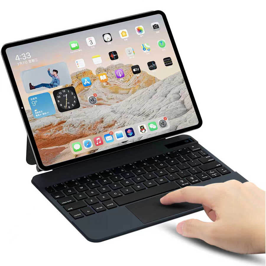 Apple iPad Pro 12.9 2020 (4.Nesil) Wiwu Magic Keyboard Siyah