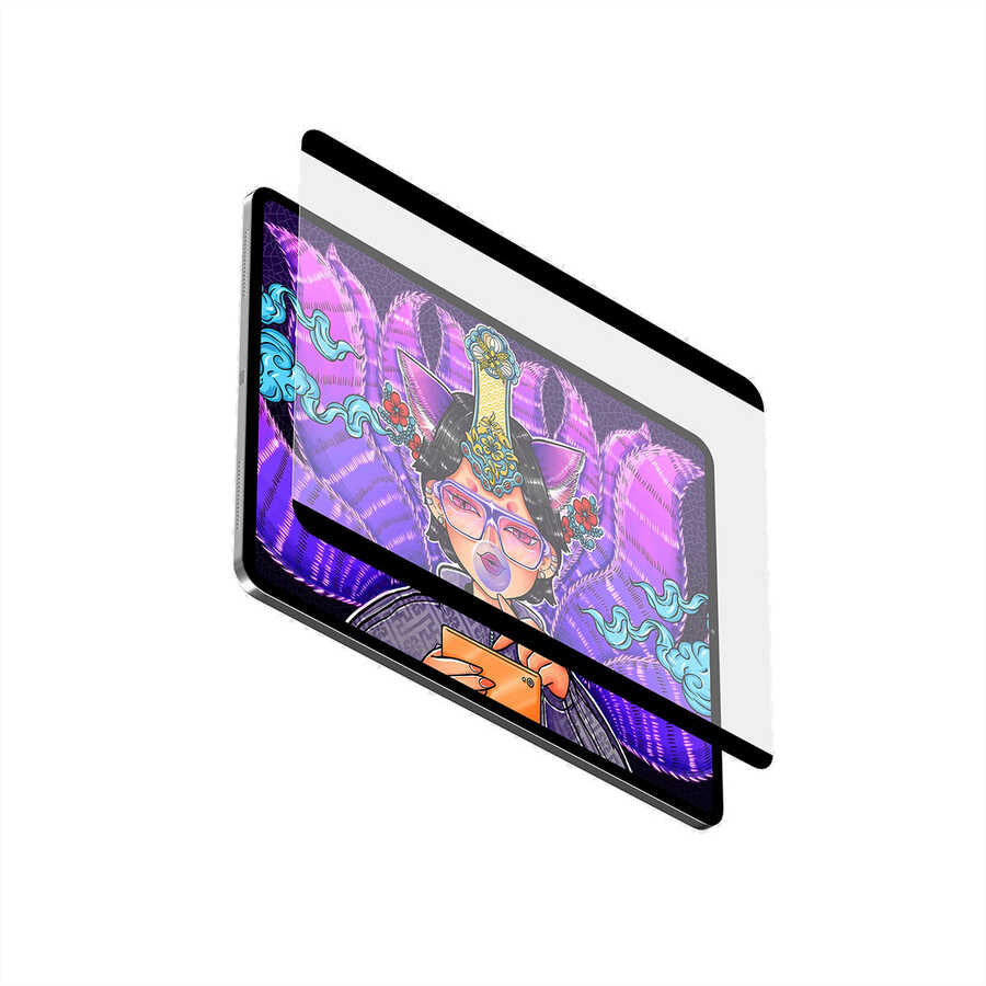 Apple iPad Pro 12.9 2020 (4.Nesil) Wiwu Removable Mıknatıslı Ekran Koruyucu Siyah