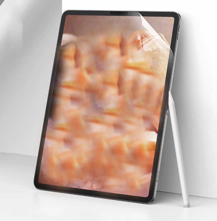 Apple iPad Pro 12.9 2021 (5.Nesil) Kağıt Hisli Wiwu iPaper Like Tablet Ekran Koruyucu Renksiz