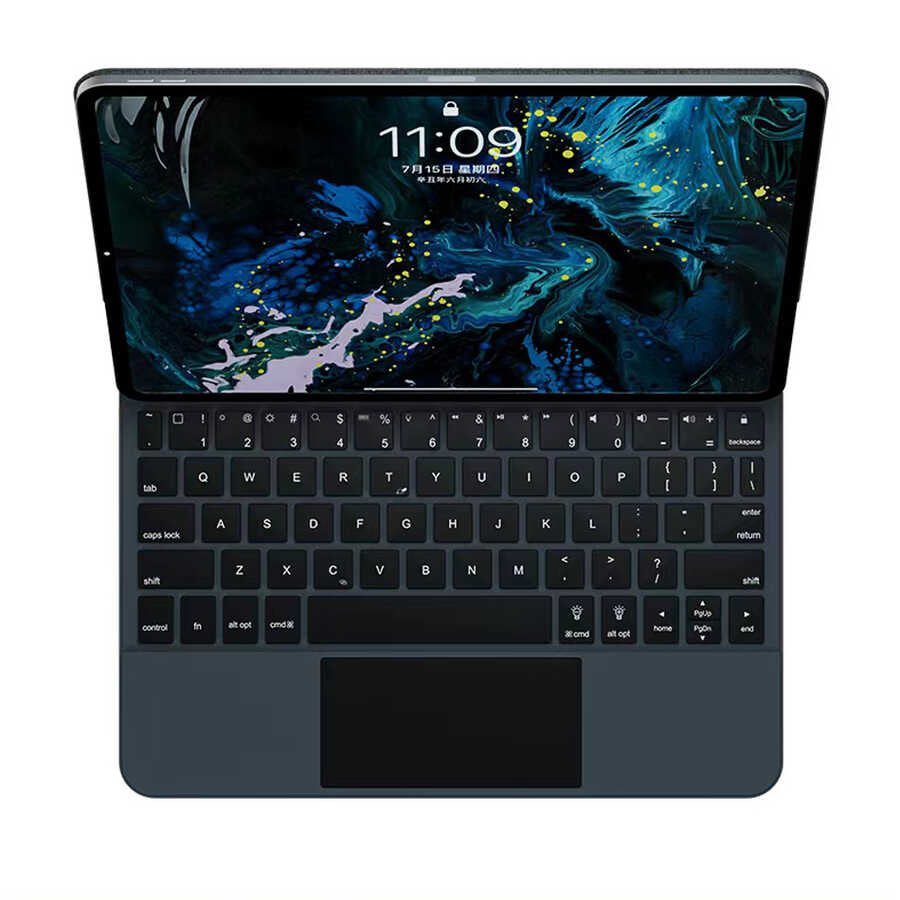 Apple iPad Pro 12.9 2021 (5.Nesil) Wiwu Magic Keyboard Siyah