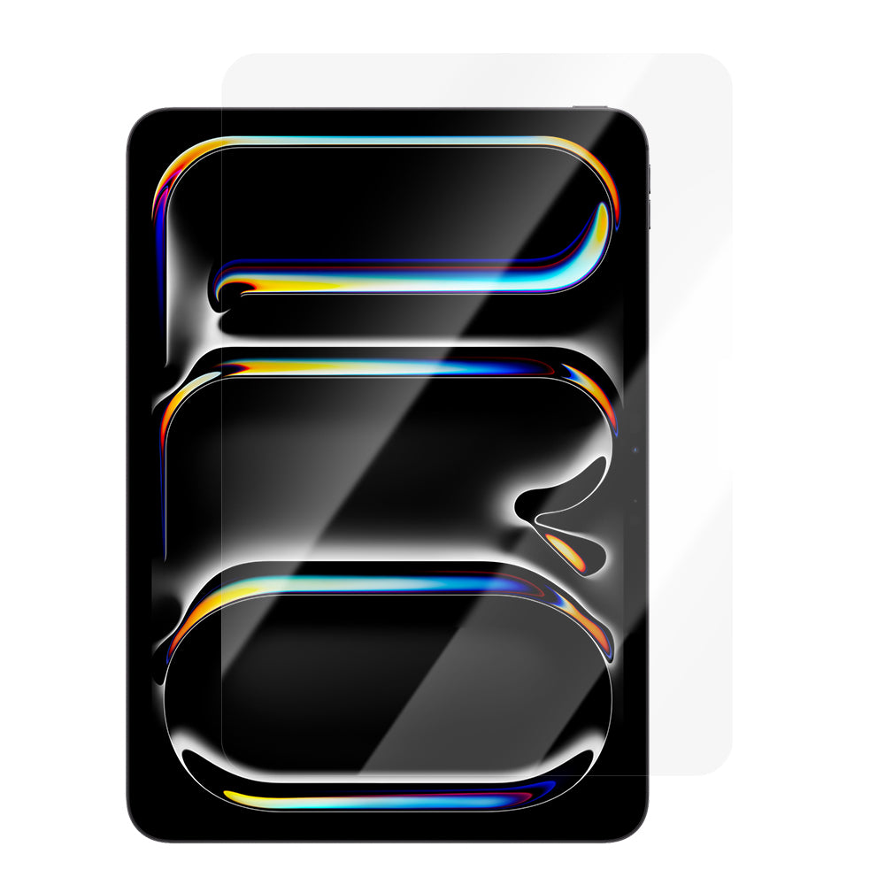 Apple iPad Pro 13 2024 CaseWorld Steel Shield Serisi Temperli Cam Ekran Koruyucu + Uygulama Aparatı Şeffaf