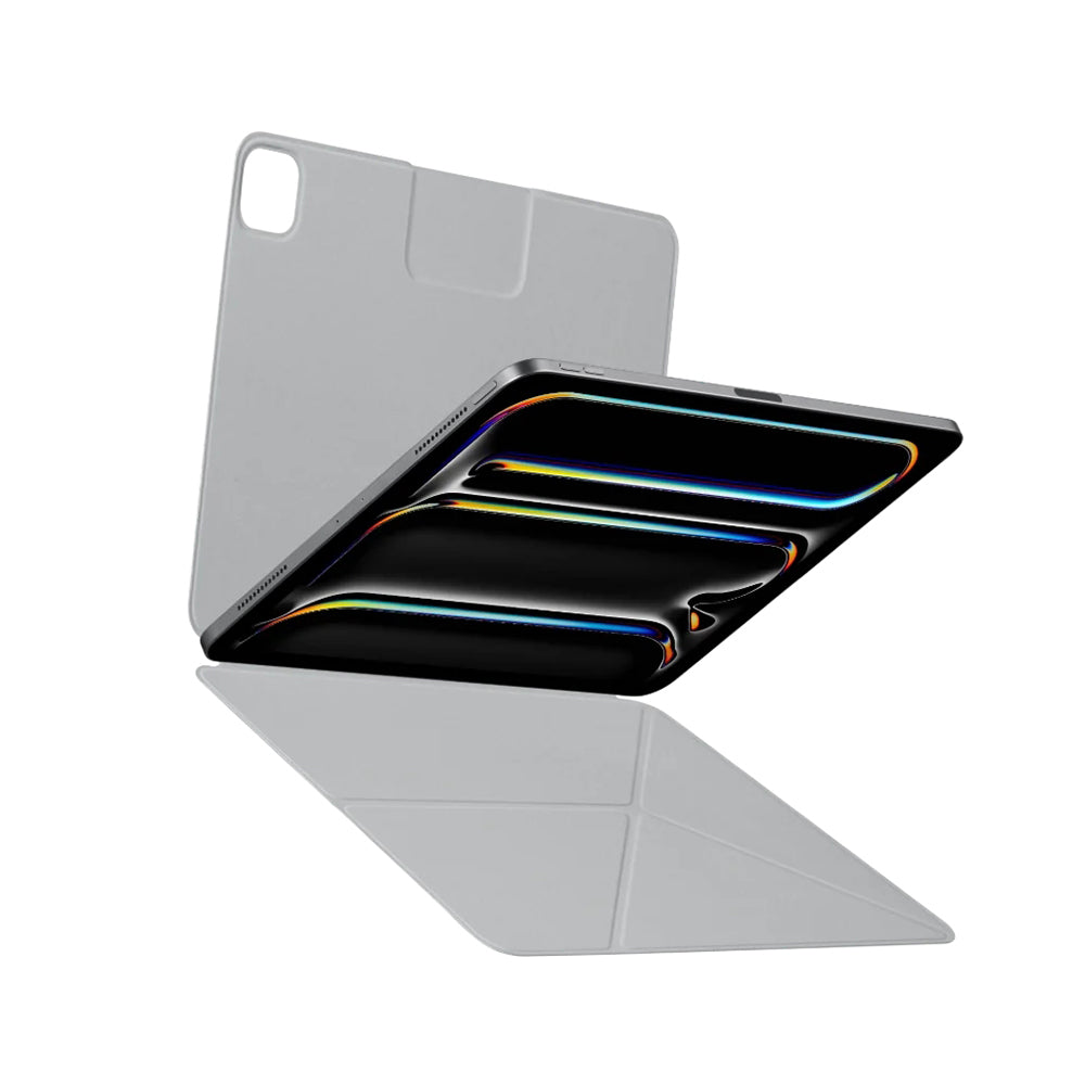 Apple iPad Pro 13 2024 Pitaka MagEZ Folio 2 Kalem Bölmeli Standlı Kılıf Beyaz