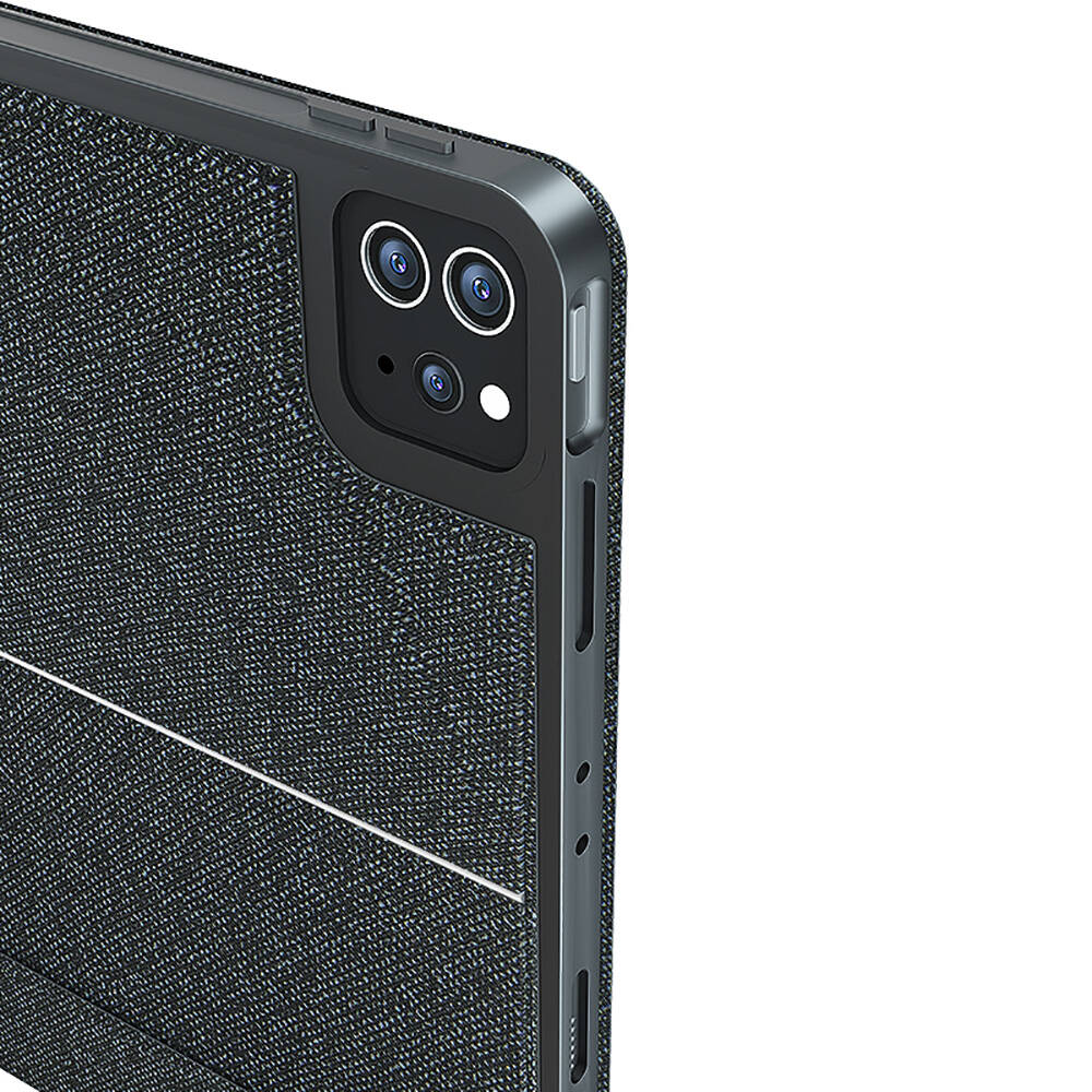 Apple iPad Pro 13 2024 Wiwu Mag Touch Klavyeli Standlı Kılıf Siyah