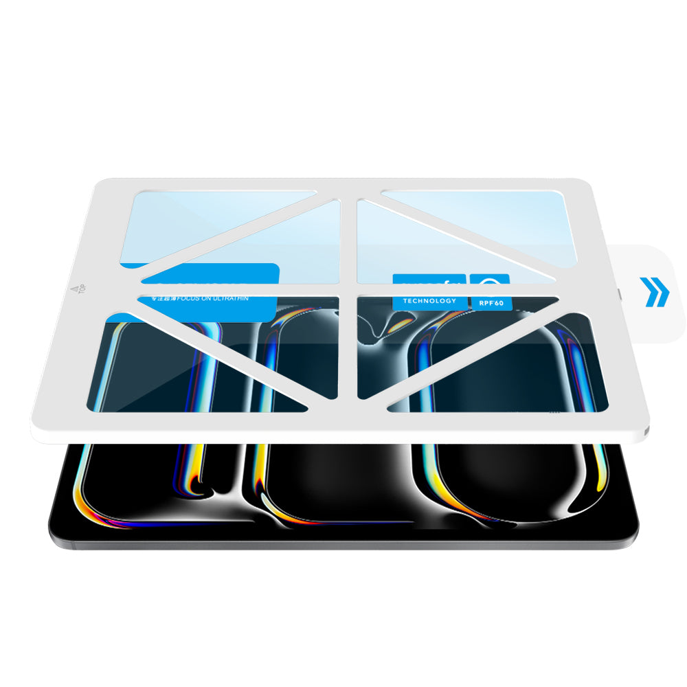 Apple iPad Pro 13 2025 M5 CaseWorld Eyesafe Mavi Işık Teknolojili Temperli Cam Ekran Koruyucu + Uygulama Aparatı Şeffaf