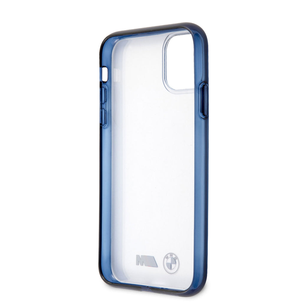 Apple iPhone 11 Kılıf BMW Buzlu Transparan Dizayn Kapak Şeffaf-Mavi