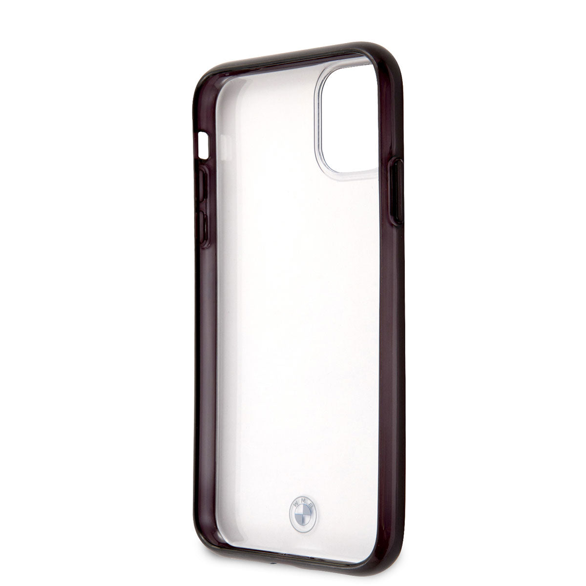 Apple iPhone 11 Kılıf BMW Transparan Elektroplatin Kenar Kaplama Dizayn Kapak Şeffaf-Siyah