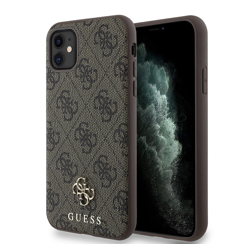 Apple iPhone 11 Kılıf Guess Orjinal Lisanslı M-safe Şarj Özellikli Small 4G Classic Kapak Pembe