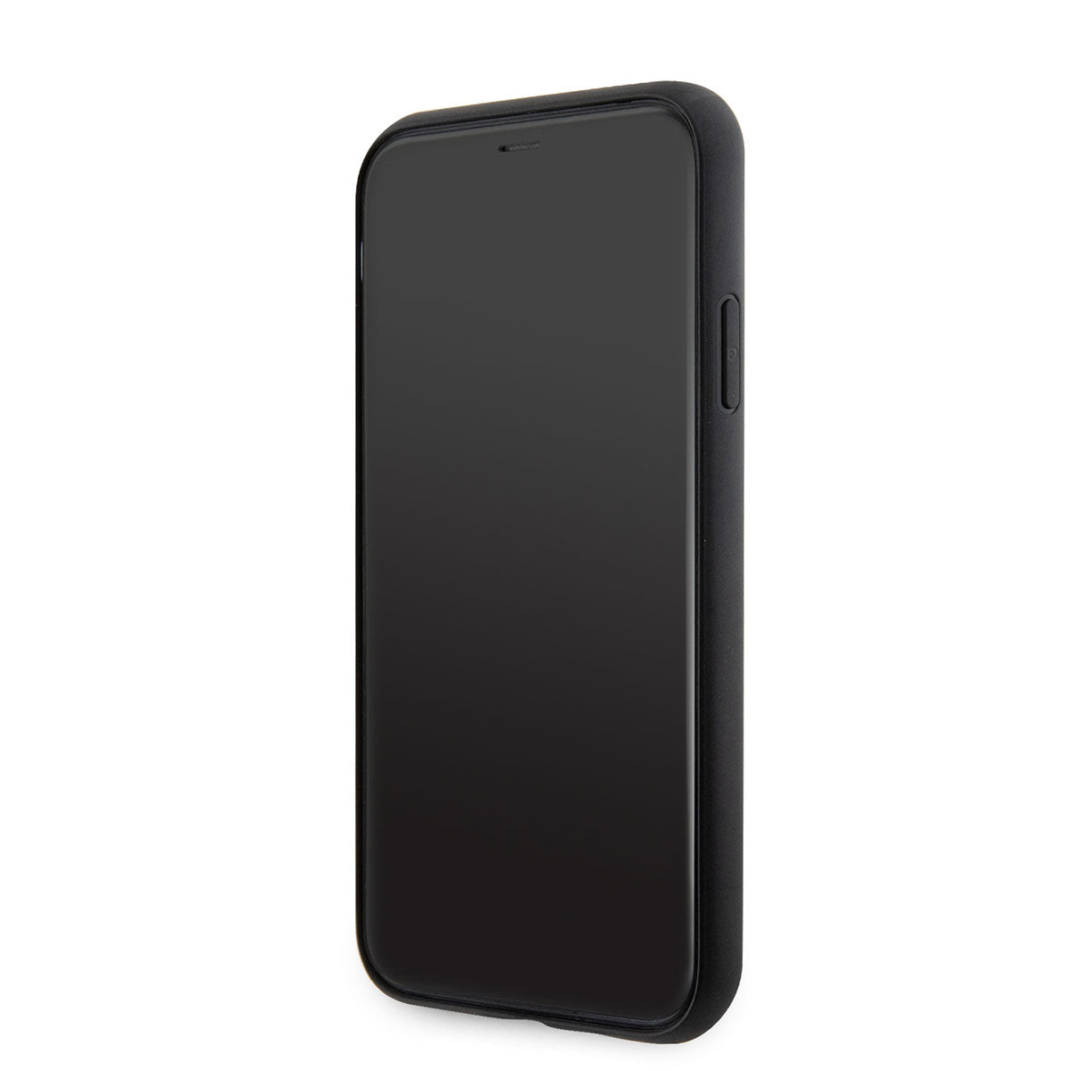 Apple iPhone 11 Kılıf Guess Orjinal Lisanslı Taşlı Arka Yüzey Üçgen Logolu Kapak Siyah