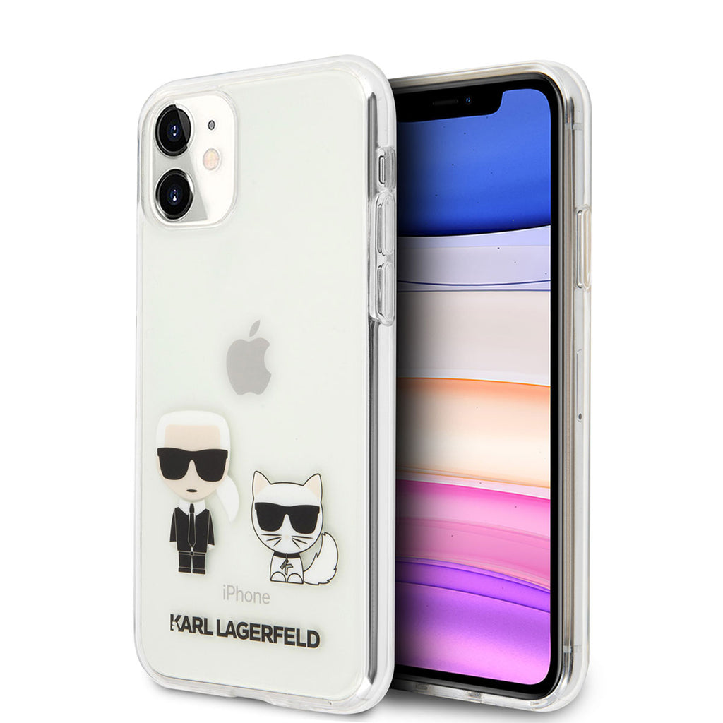 Apple iPhone 11 Kılıf Karl Lagerfeld Sert TPU K&C Dizayn Kapak Pembe