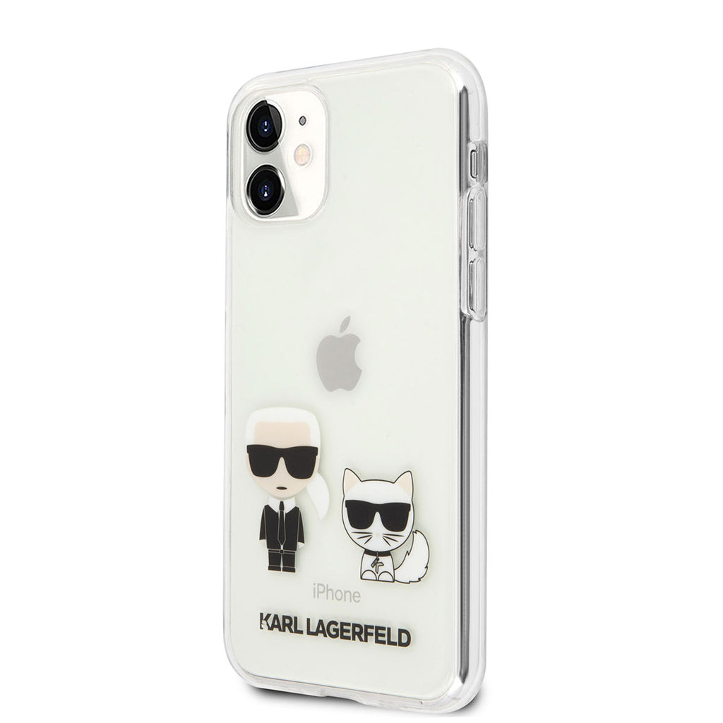 Apple iPhone 11 Kılıf Karl Lagerfeld Sert TPU K&C Dizayn Kapak Renksiz